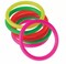 Small Neon Carnival Rings – Bright Assorted Plastic Rings for Games, Crafts & Party Prizes, 12 Pack